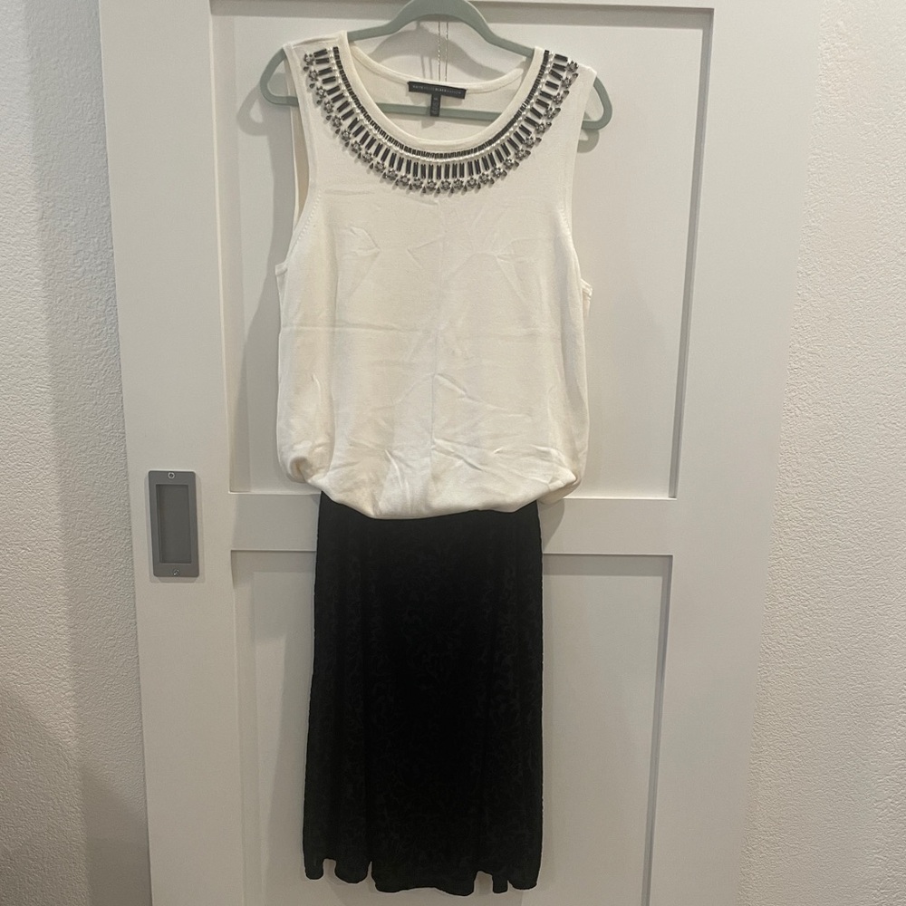 NWT Talbots Velvet Burnout Flared A Line Skirt 16 Black